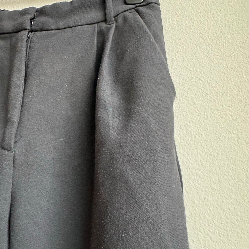✨$5/$25 Abercrombie & Fitch Black Wide Straight Leg Trouser Pants Size 27/4 LONG - Picture 3 of 11